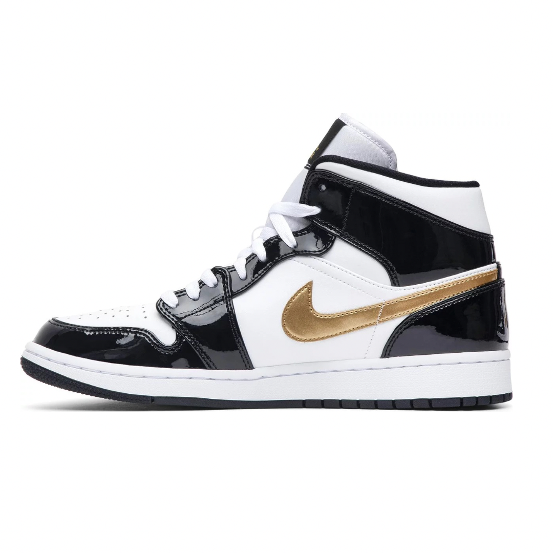 Air Jordan 1 Mid Patent SE “Black Gold”