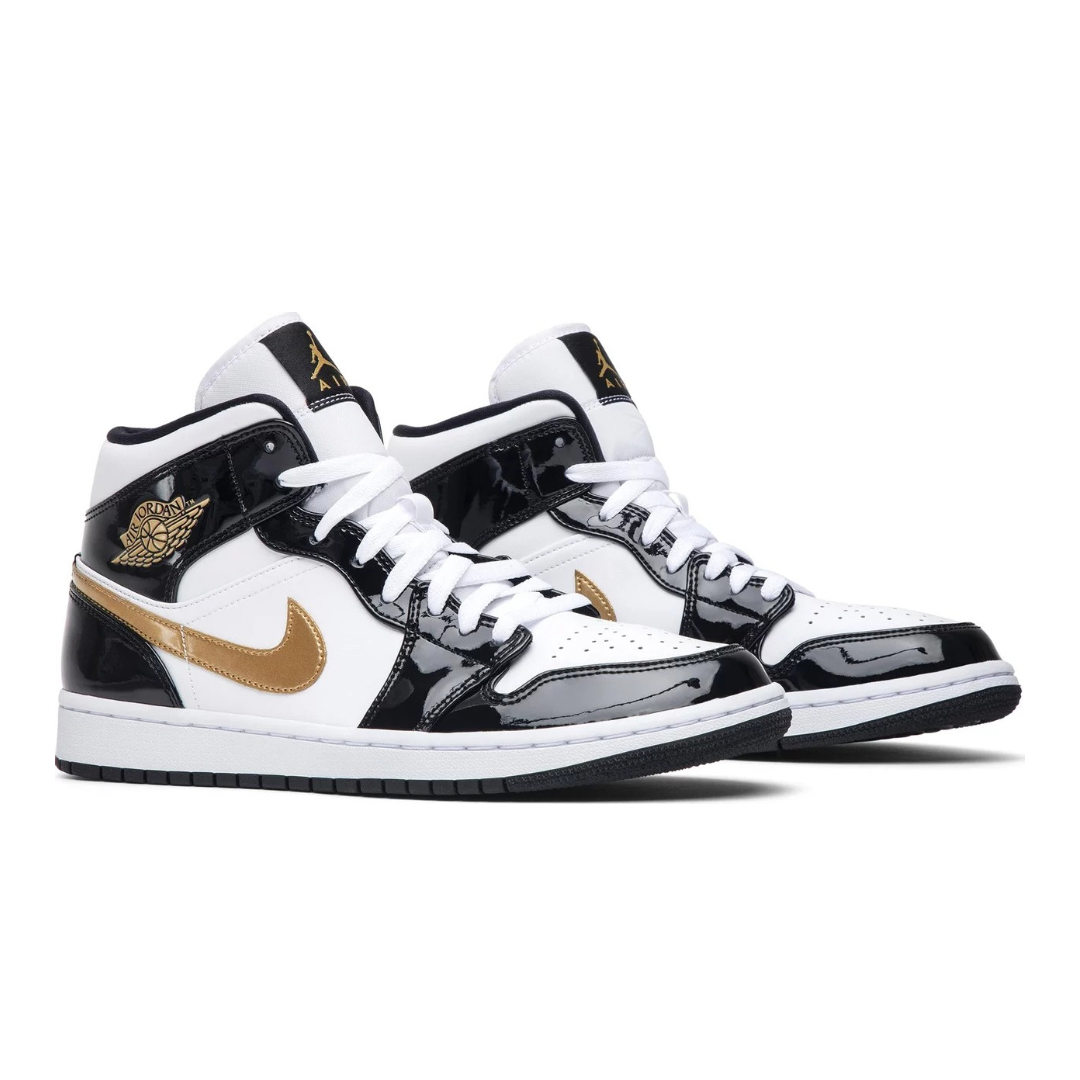 Air Jordan 1 Mid Patent SE “Black Gold”